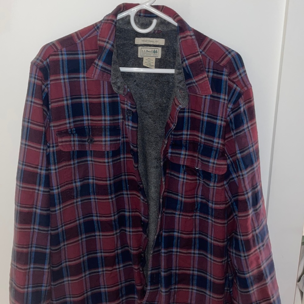 LLBean Fleece Flannel Shirt/Jacket